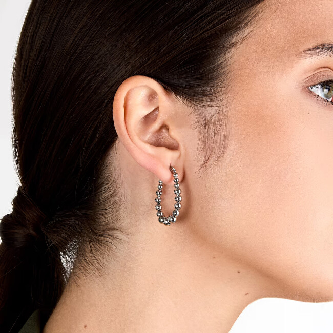 La Petite Story Módní kruhové náušnice z oceli Earrings LPS01AYQ136