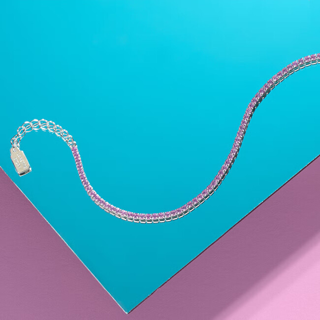La Petite Story Stříbrný tenisový náramek s růžovými zirkony Silver LPS05AWV65