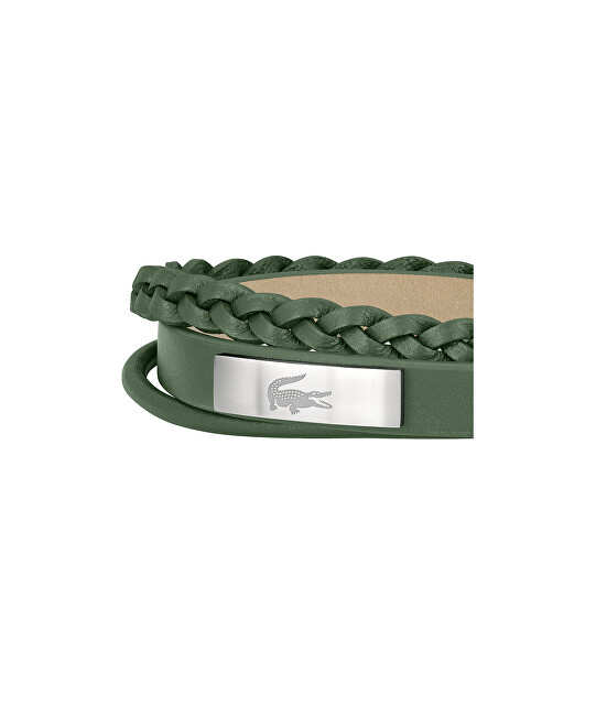 Lacoste Zelený kožený náramek Fusion 2040319