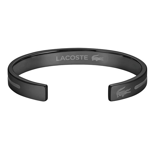 Lacoste Černý otevřený náramek Adventurer 2040528