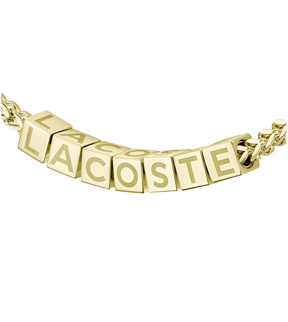 Lacoste Originální pozlacený náramek pro muže Script 2040522