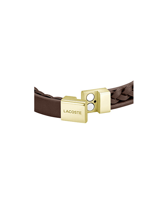Lacoste Hnědý kožený náramek Fusion 2040317
