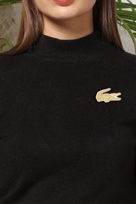 Lacoste Originální pozlacená brož Krokodýl 2040484