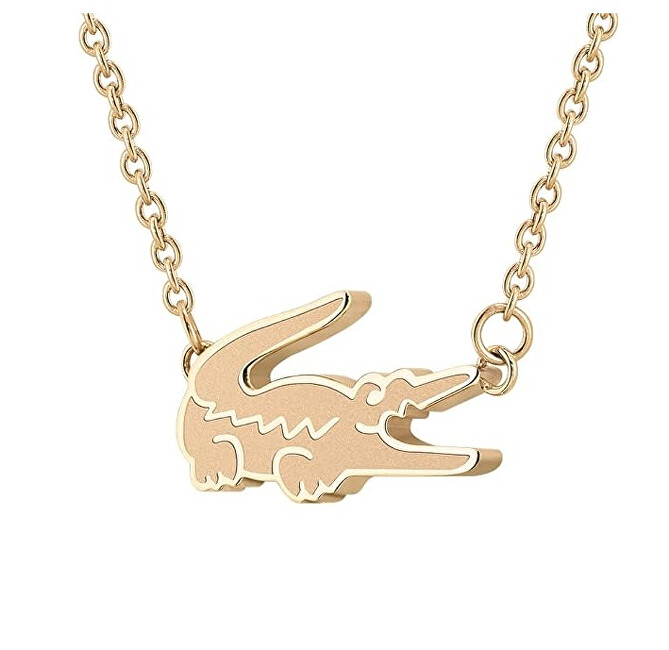 Lacoste Originální pozlacený náhrdelník pro ženy Crocodile 2040045