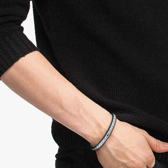 Lacoste Pánský ocelový náramek Metropole Edge 2040590 modrá, stříbrná, zelená