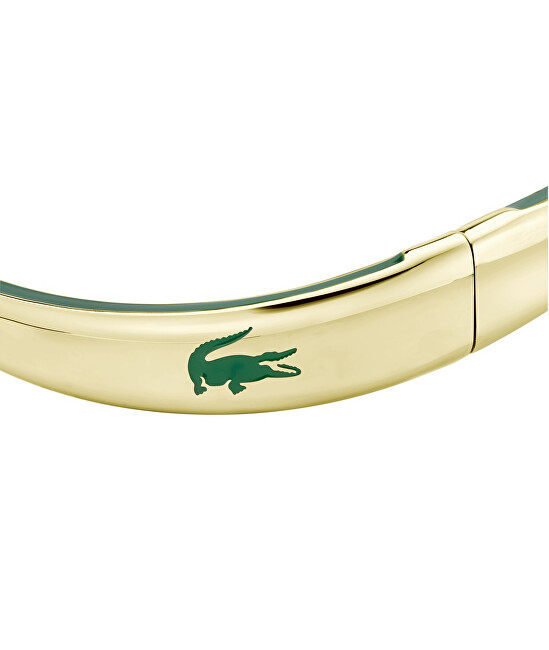 Lacoste Moderní pevný náramek z pozlacené oceli Glori 2040543