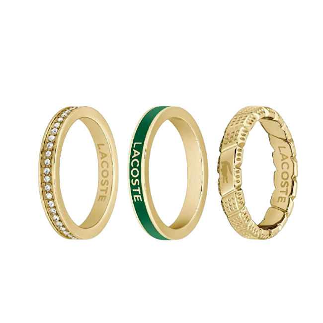 Lacoste Stylová souprava ocelových prstenů 2040282