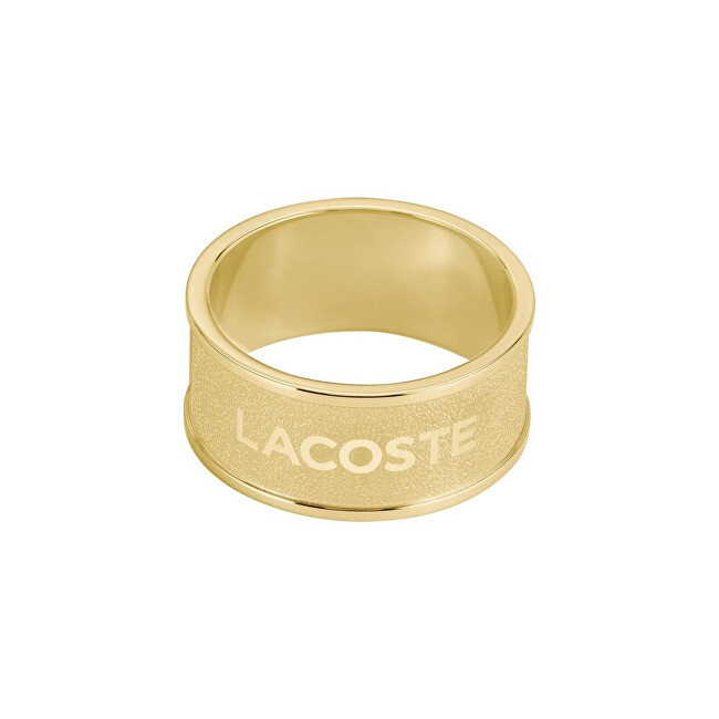 Lacoste Stylový pozlacený prsten pro muže Backhand 2040486