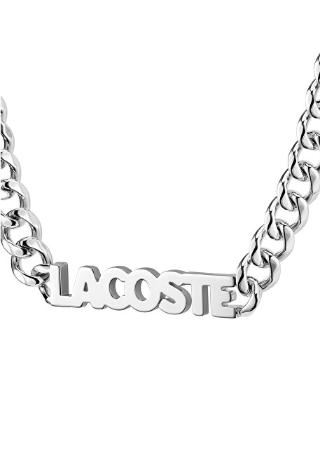 Lacoste Výrazný ocelový náhrdelník Script 2040474