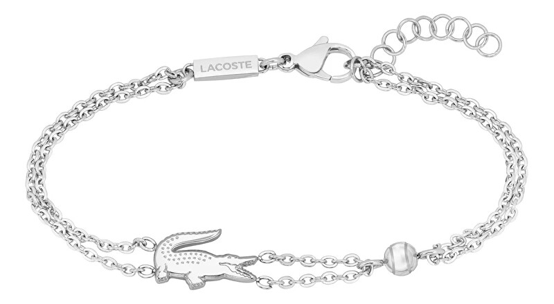 Lacoste Dvojitý ocelový náramek Crocodile 2040580