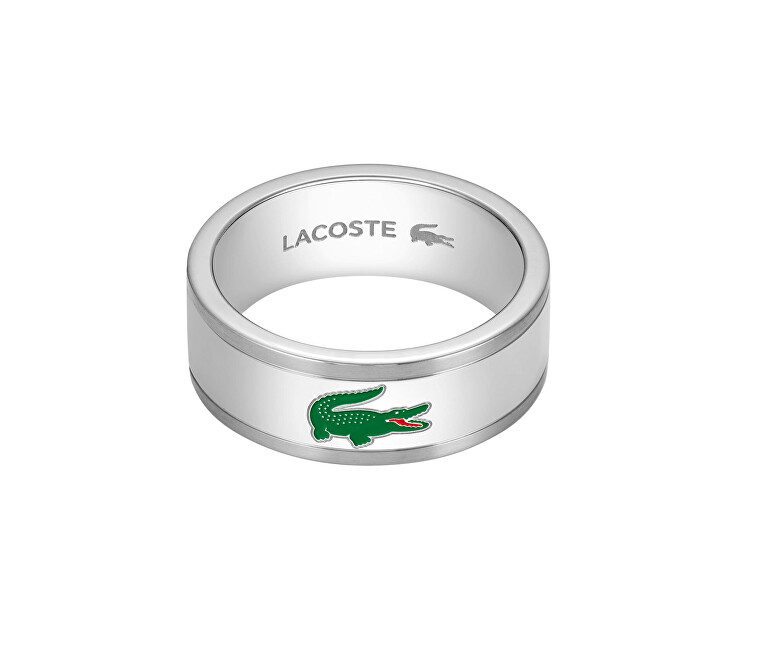 Lacoste Ocelový prsten pro muže Arthor 2040495