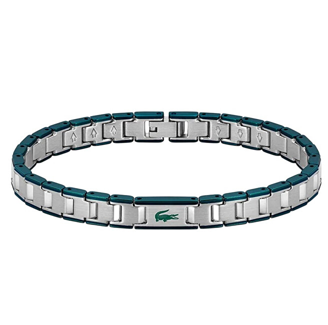 Lacoste Pánský ocelový náramek Metropole Edge 2040590 modrá, stříbrná, zelená