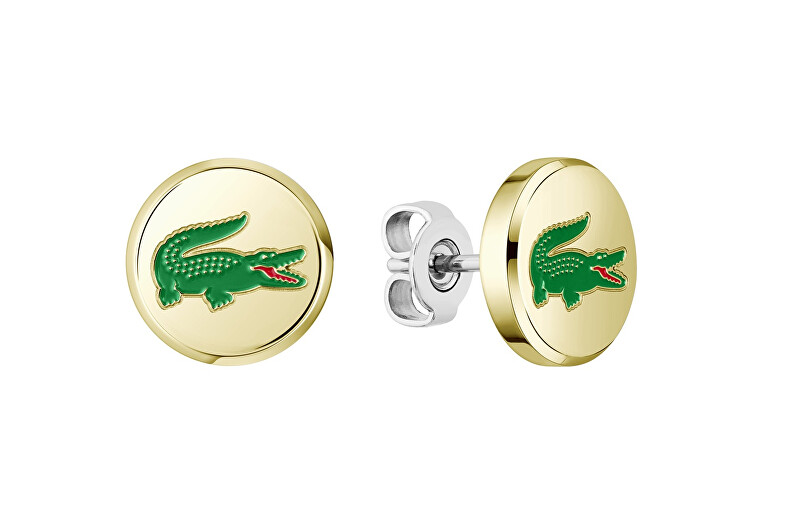 Lacoste Pozlacené náušnice s krokodýlem Arthor 2040498