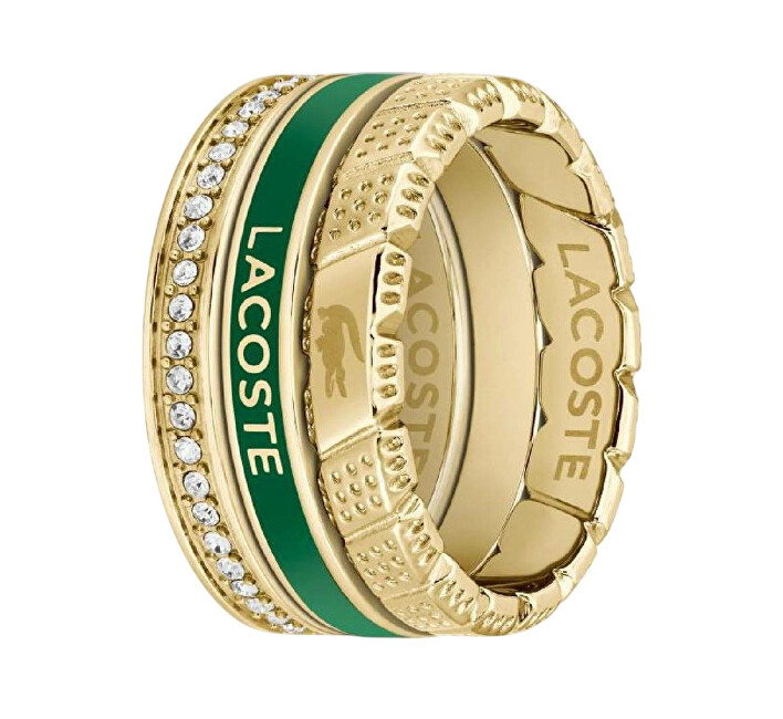 Lacoste Stylová souprava ocelových prstenů 2040282