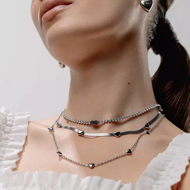 Liu Jo Pozlacený dámský tenisový náhrdelník Stones LJ3213