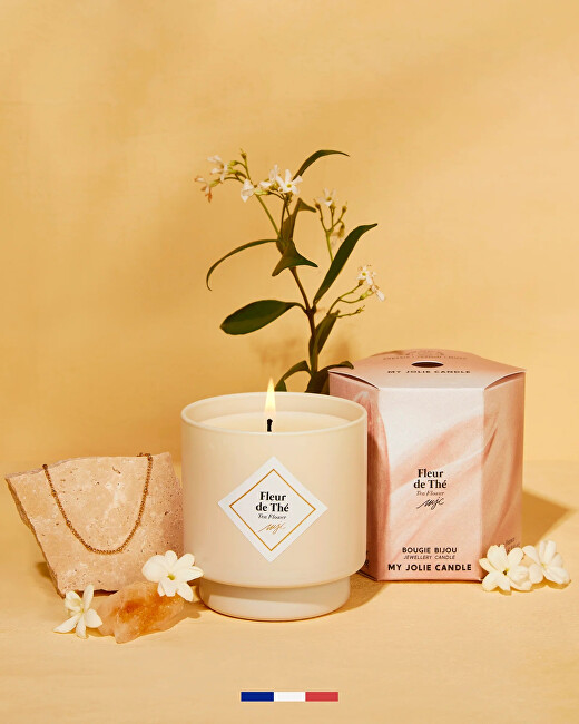 My Jolie Candle Vonná svíčka 36h s náramkem Gold Les Surprenantes Čajovníkový květ 320277