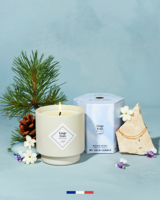 My Jolie Candle Vonná svíčka 36h s náramkem Gold Les Surprenantes Svěží prádlo 320282