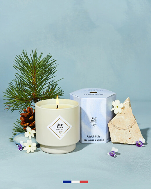 My Jolie Candle Vonná svíčka 36h s náramkem Silver Les Surprenantes Svěží prádlo 320289