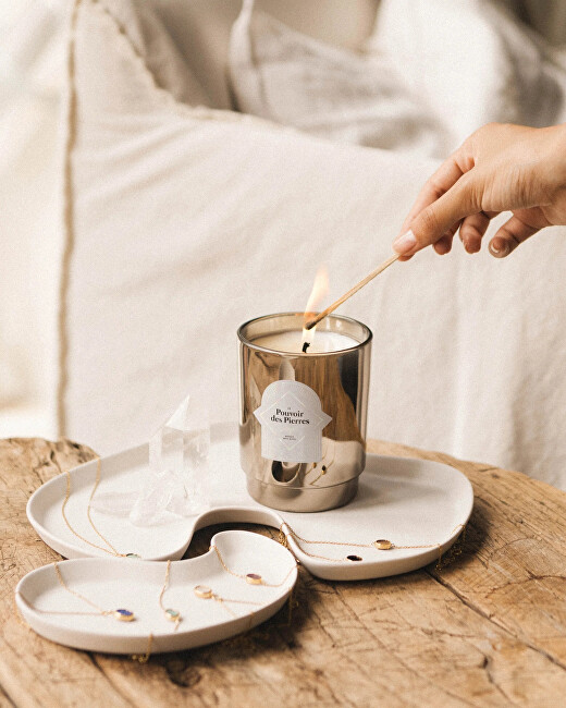 My Jolie Candle Vonná svíčka 50h náhrdelník s amazonitem Le Pouvoir De Pierress Modrý Květ 323028