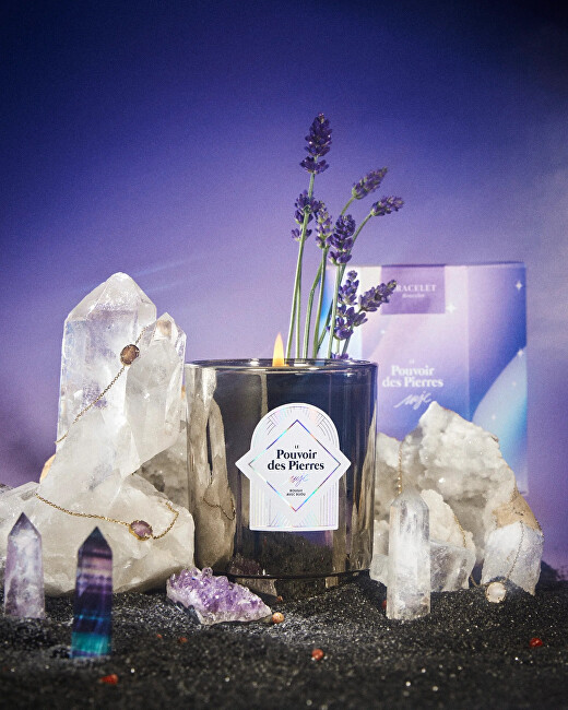 My Jolie Candle Vonná svíčka 50h náhrdelník s amazonitem Le Pouvoir De Pierress Modrý Květ 323028