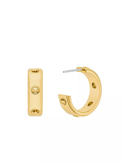 Michael Kors Pozlacené kruhové náušnice Premium MKJ8617710