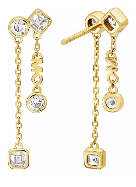 Michael Kors Luxusní pozlacené náušnice se zirkony Premium MKC1773710