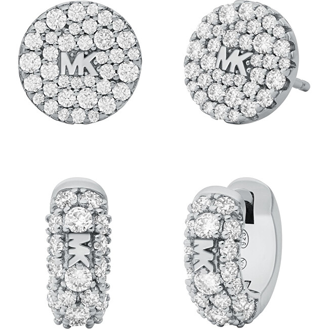 Michael Kors Luxusní stříbrná souprava šperků MKC1700SET (náhrdelník, 2x náušnice)