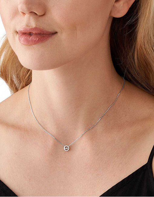 Michael Kors Módny strieborný náhrdelník s kubickými zirkónmi MKC1726CZ040 číra, strieborná