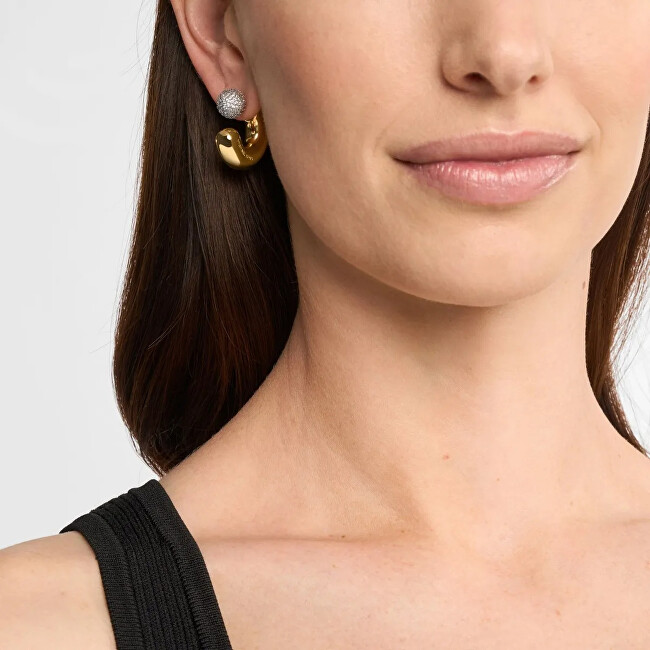 Michael Kors Pozlacené oboustranné náušnice se zirkony Premium MKJ8510931