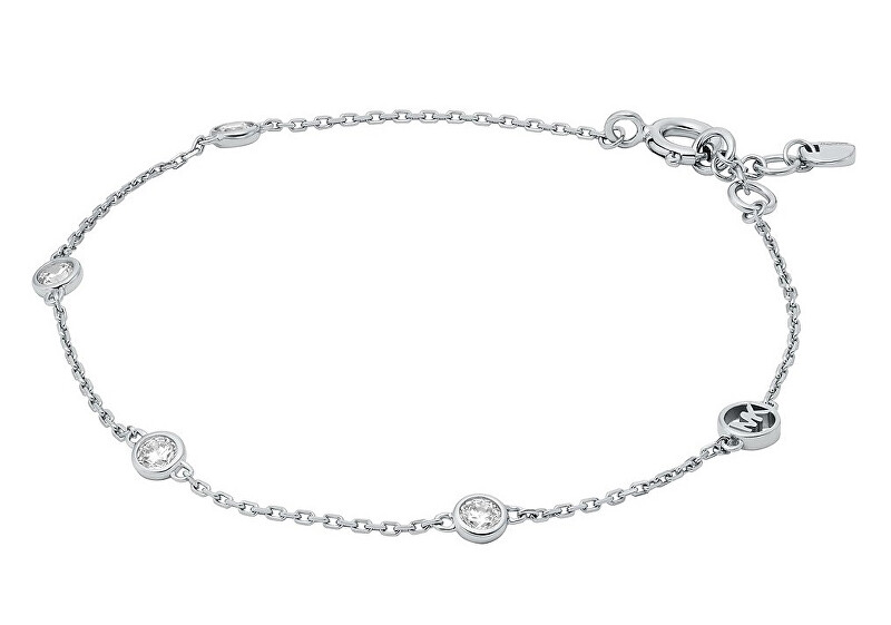 Michael Kors Elegantní stříbrný náramek se zirkony Brilliance Kors MKC1716CZ040