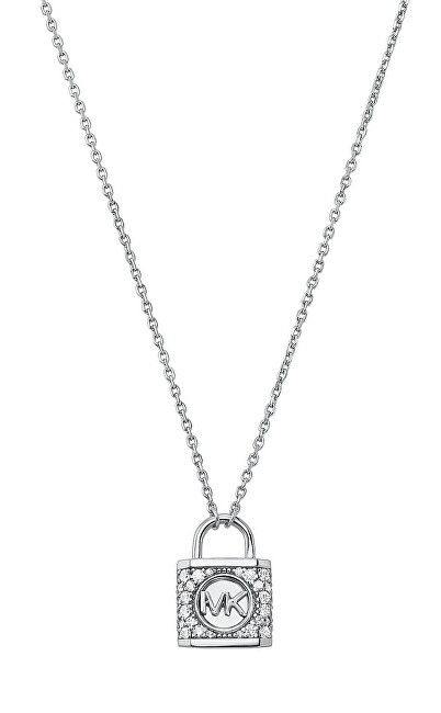 Michael Kors Fashion stříbrný náhrdelník se zirkony Kors MK MKC1629AN040 (řetízek, přívěsek)