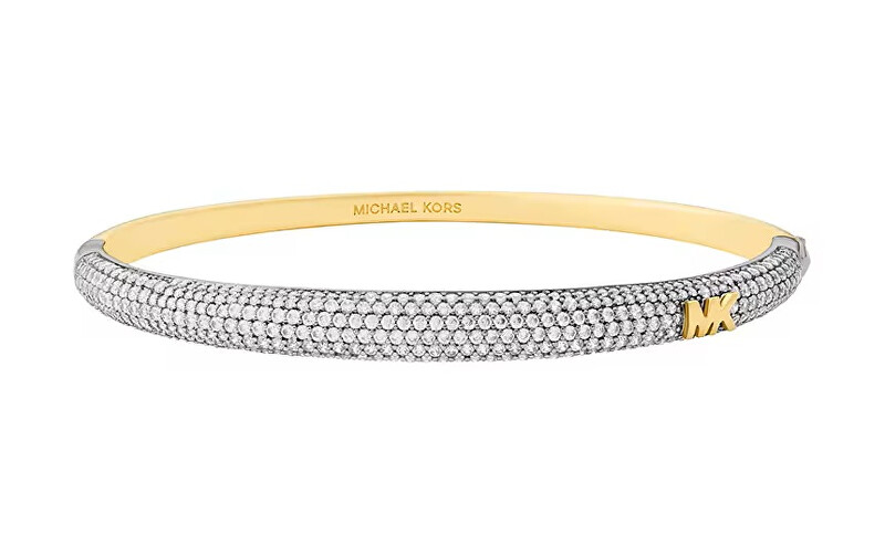 Michael Kors Pevný bicolor náramek s kubickými zirkony Premium MKJ8539931