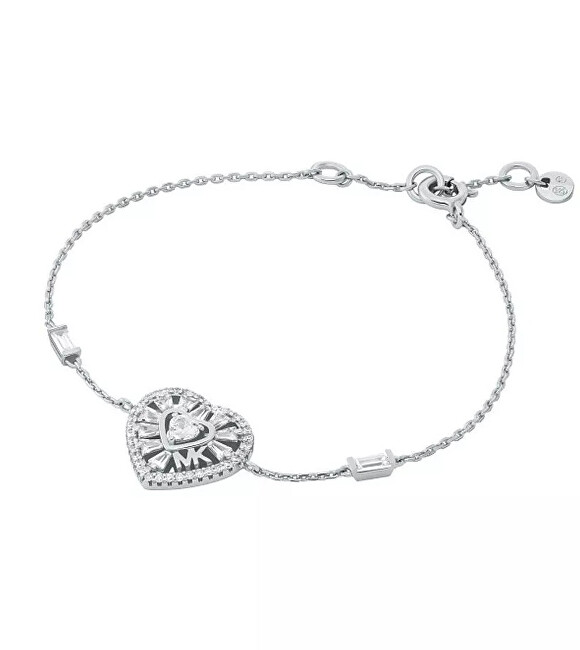 Michael Kors Romantický stříbrný náramek se zirkony Love Kors MKC1690CZ040