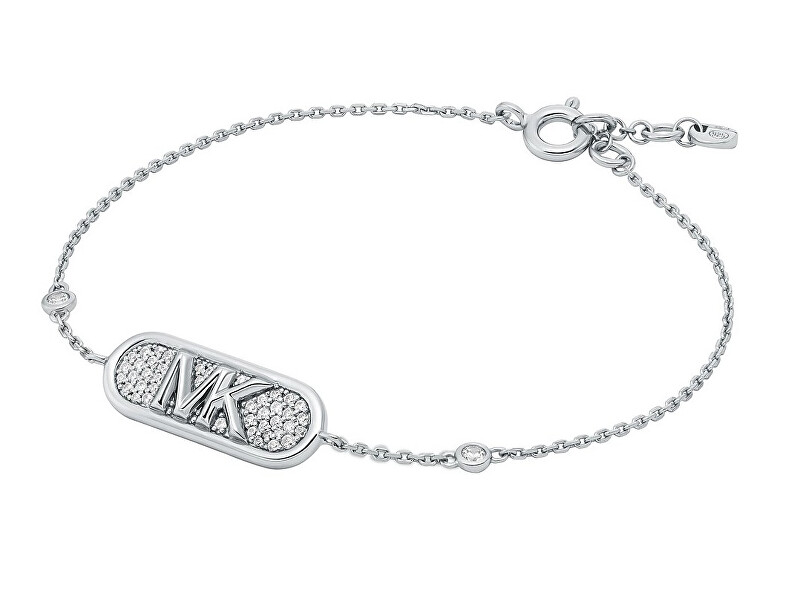 Michael Kors Třpytivý stříbrný náramek Kors MK MKC1730CZ040