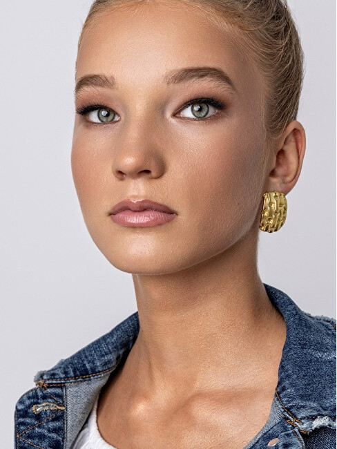 Marc Malone Extravagantní pozlacené náušnice Cassidy Gold Earrings MCE24007G