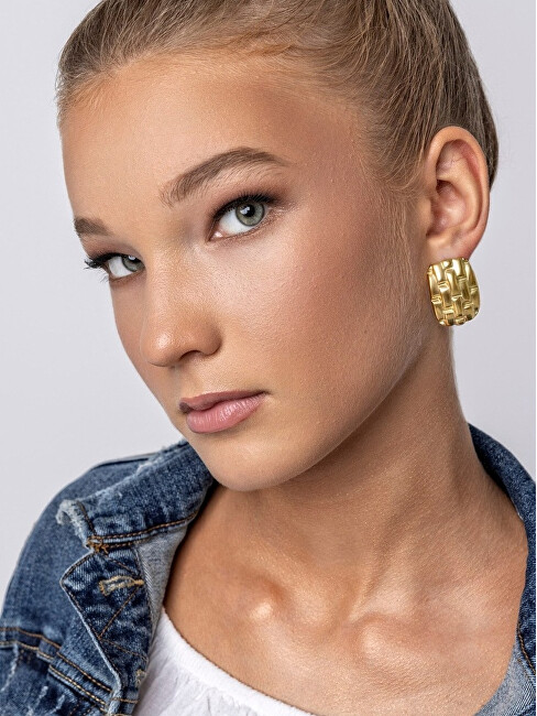 Marc Malone Extravagantní pozlacené náušnice Cassidy Gold Earrings MCE24007G