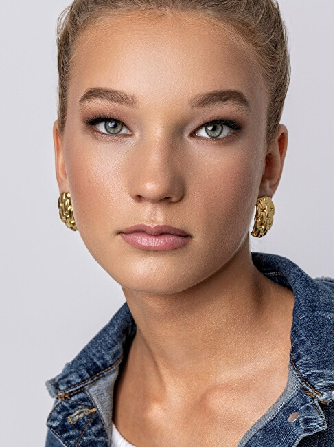Marc Malone Extravagantní pozlacené náušnice Cassidy Gold Earrings MCE24007G