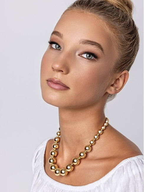 Marc Malone Masivní kuličkový náhrdelník Aylin Gold Necklace MCN24006G