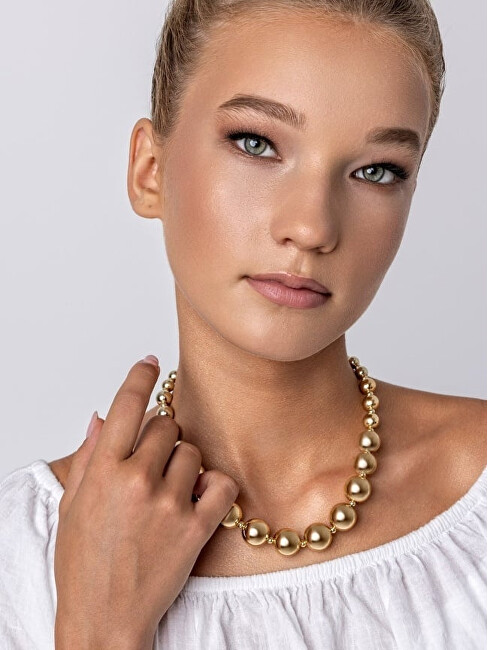Marc Malone Masivní kuličkový náhrdelník Aylin Gold Necklace MCN24006G