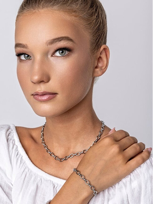 Marc Malone Ocelový náhrdelník pro ženy Elisa Silver Necklace MCN24019S