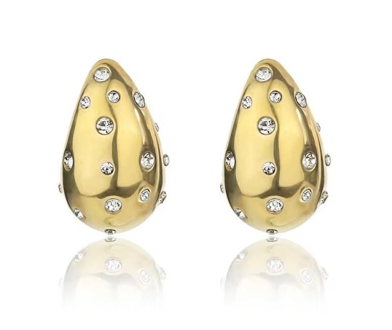 Marc Malone Pozlacené náušnice Tear Drop Adley Gold Earrings MCE24045G