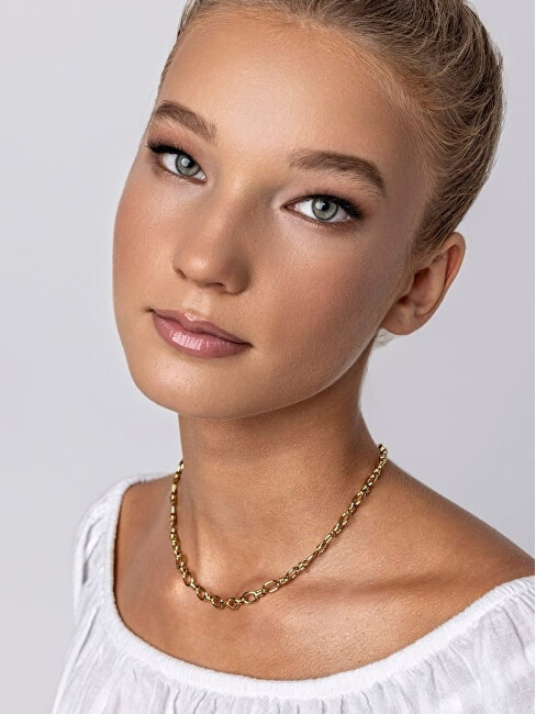 Marc Malone Pozlacený náhrdelník z oceli Elisa Gold Necklace MCN24019G