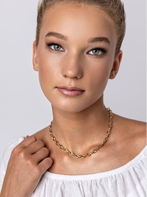 Marc Malone Pozlacený náhrdelník z oceli Elisa Gold Necklace MCN24019G
