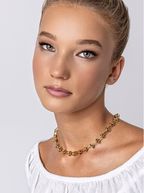 Marc Malone Pozlacený náhrdelník z oceli Jordan Gold Necklace MCN24011G