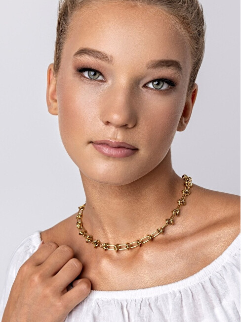 Marc Malone Pozlacený náhrdelník z oceli Jordan Gold Necklace MCN24011G