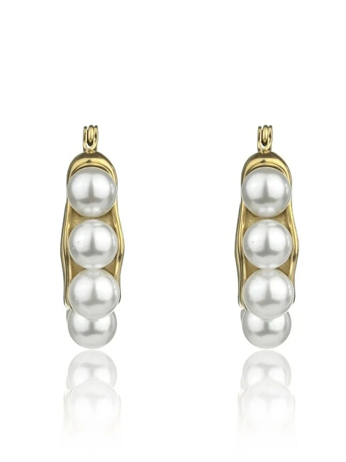 Marc Malone Půvabné perlové náušnice Angel White Earrings MCE24023G