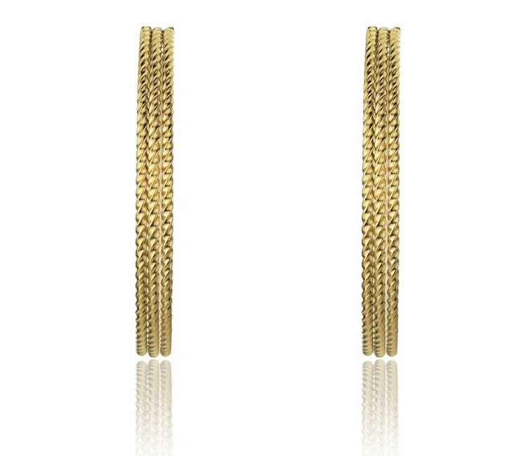 Marc Malone Výrazné kruhové náušnice Zoe Gold Earrings MCE23015G