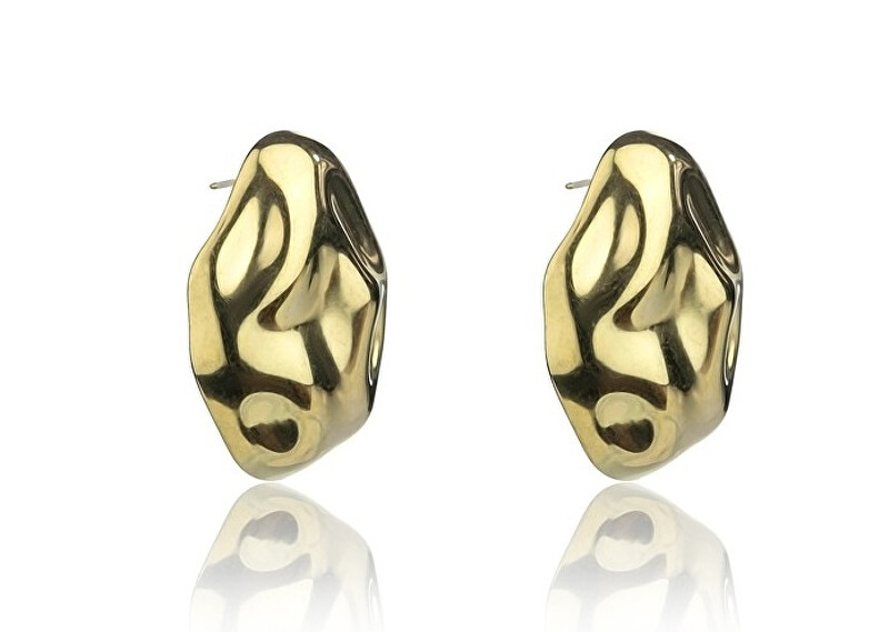 Marc Malone Výrazné pozlacené náušnice Eve Gold Earrings MCE24017G