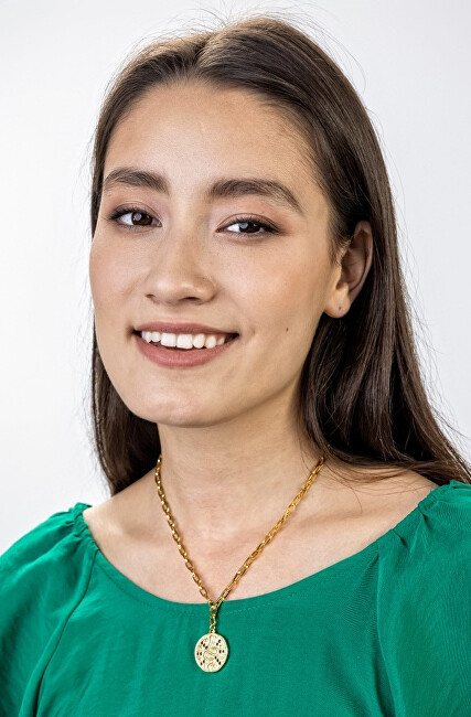 Marc Malone Výrazný pozlacený náhrdelník Ariana Black Necklace MCN23021G