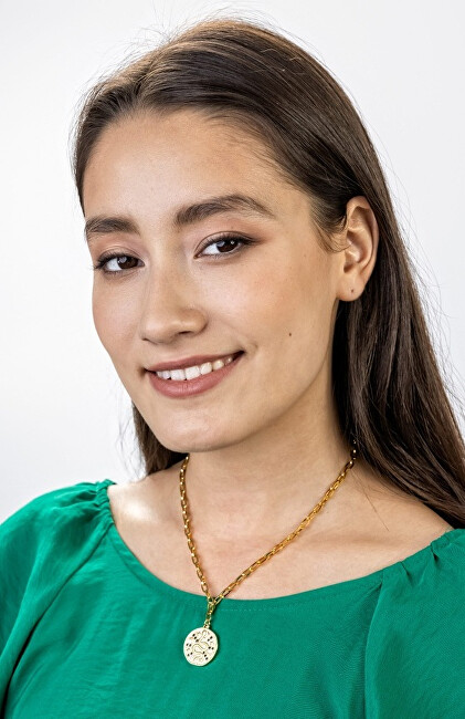 Marc Malone Výrazný pozlacený náhrdelník Ariana Black Necklace MCN23021G